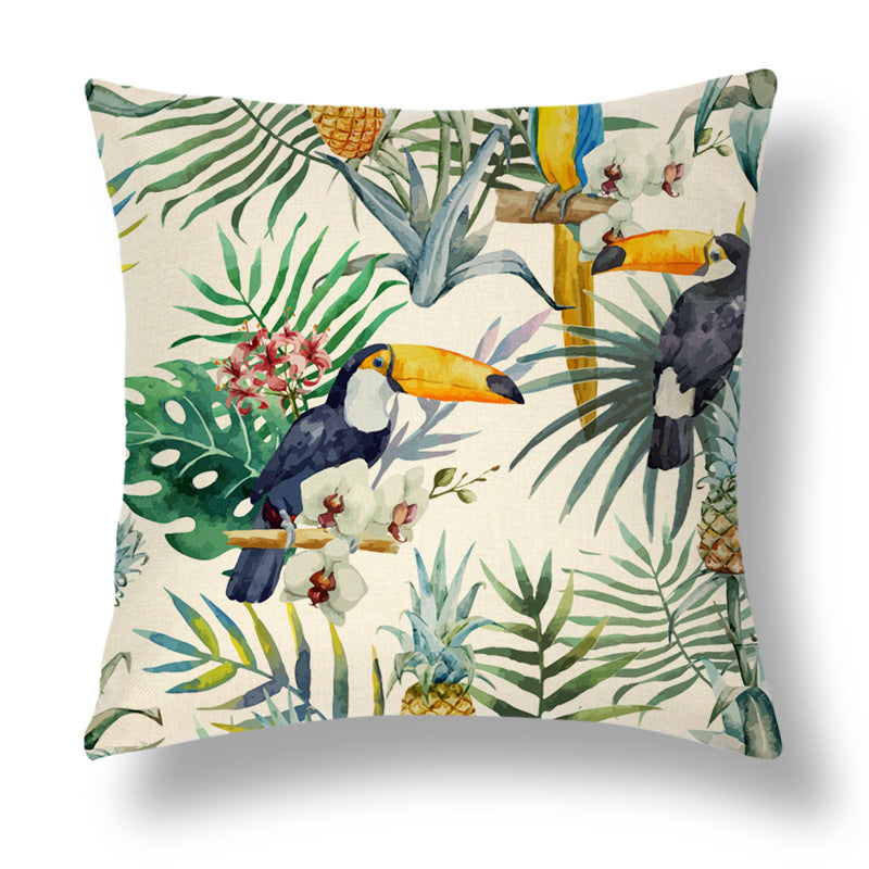 Decorative Pillow with Linen Cover from the Tropical Series