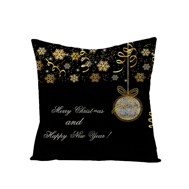 Peach Printed Cushion Cover for Sofa and Office