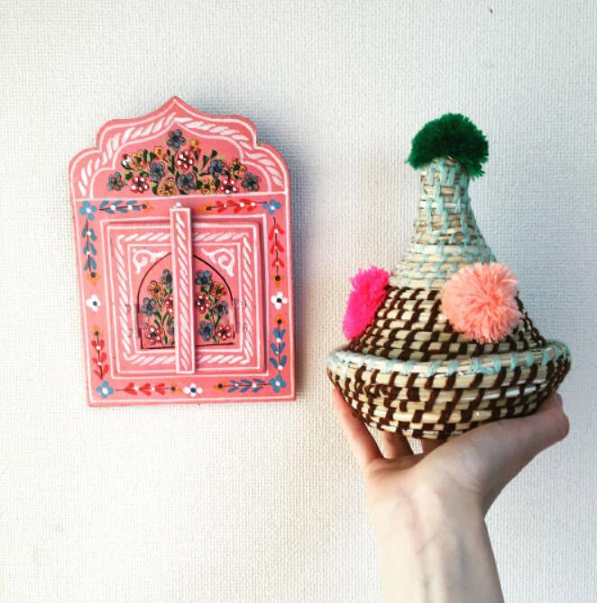 Ręcznie malowane lustro do makijażu - Boho dekoracja do Twojego domu