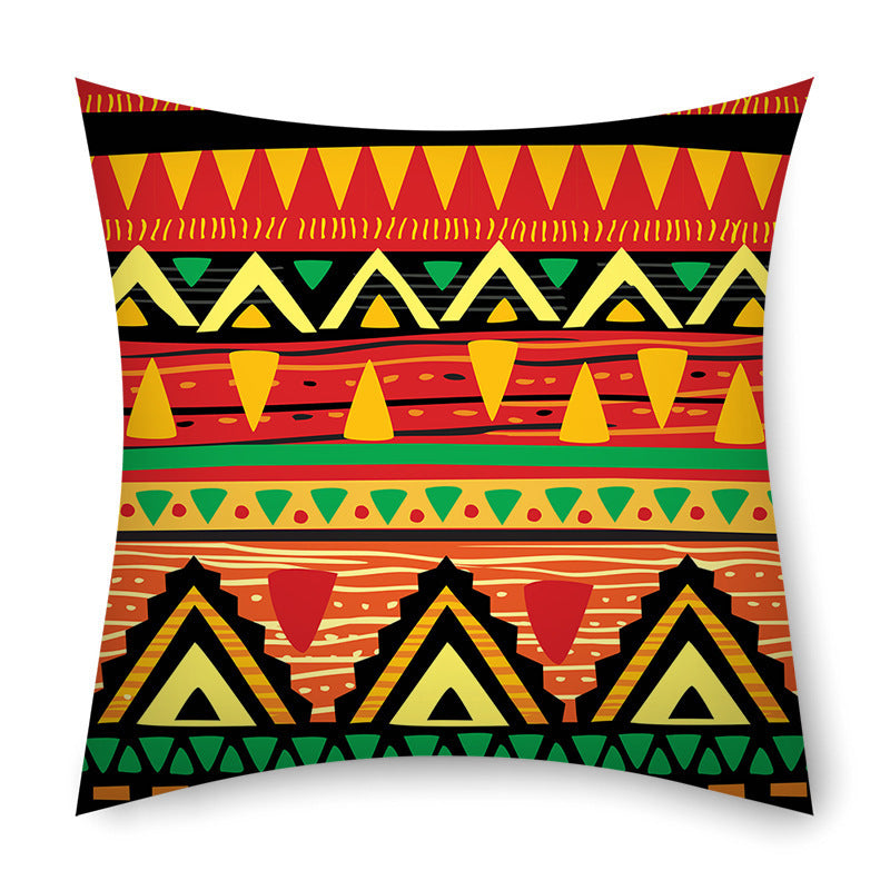 Almohada con estampado étnico de rayas tribales africanas