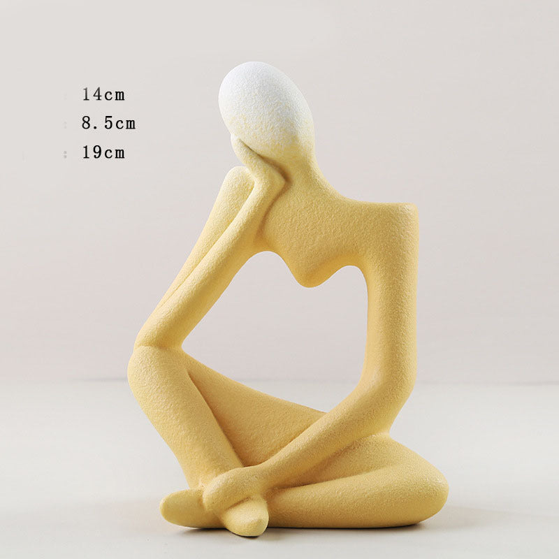 Matte Abstract Ceramic Vase for Interior Decoration