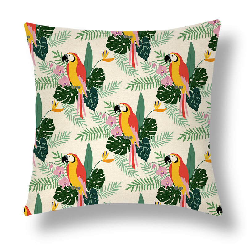 Decorative Pillow with Linen Cover from the Tropical Series
