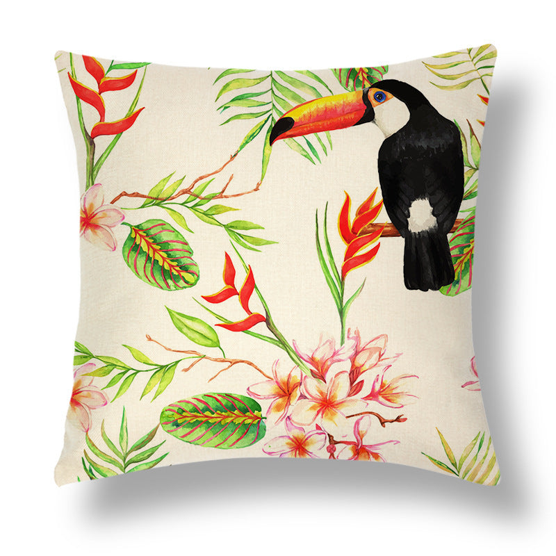 Decorative Pillow with Linen Cover from the Tropical Series