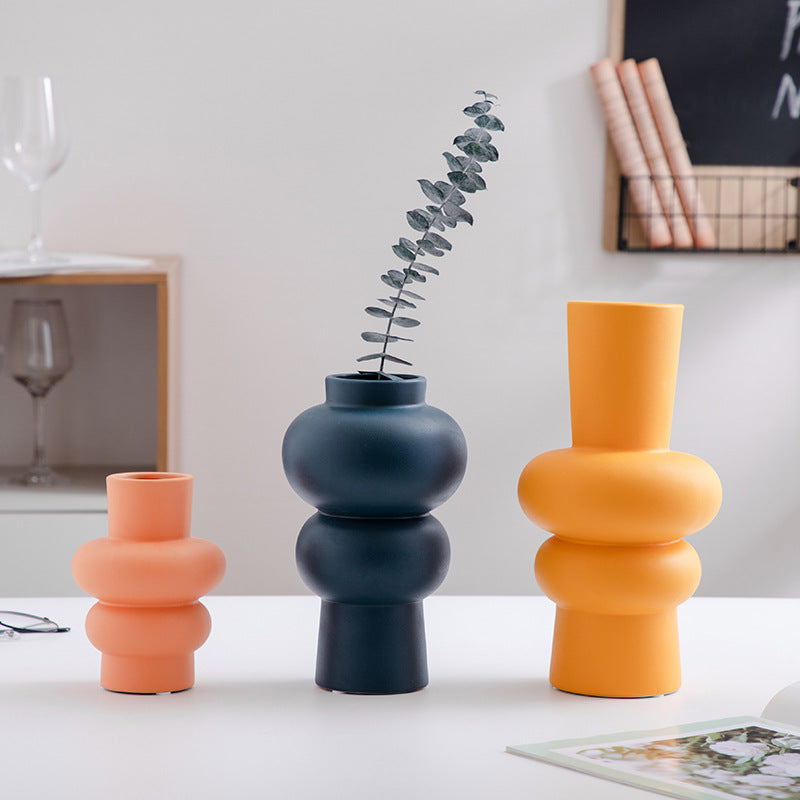 Ceramiczny Wazon Kwiatowy Nordic Minimalistyczna Dekoracja do Salonu
